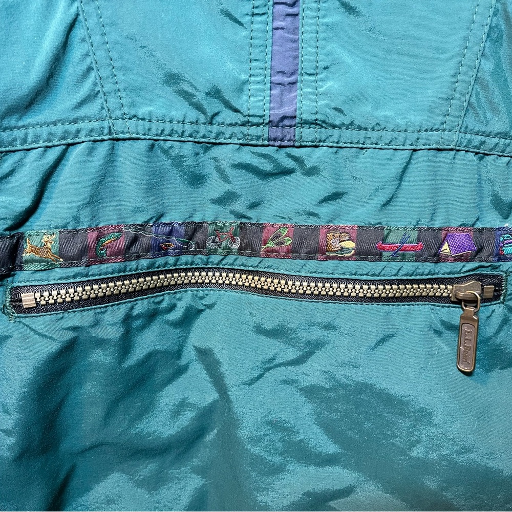 LL Bean Mountain Classic Anorak Jacket Women M Camping Kangaroo Pocket 90s - Picture 2 of 10